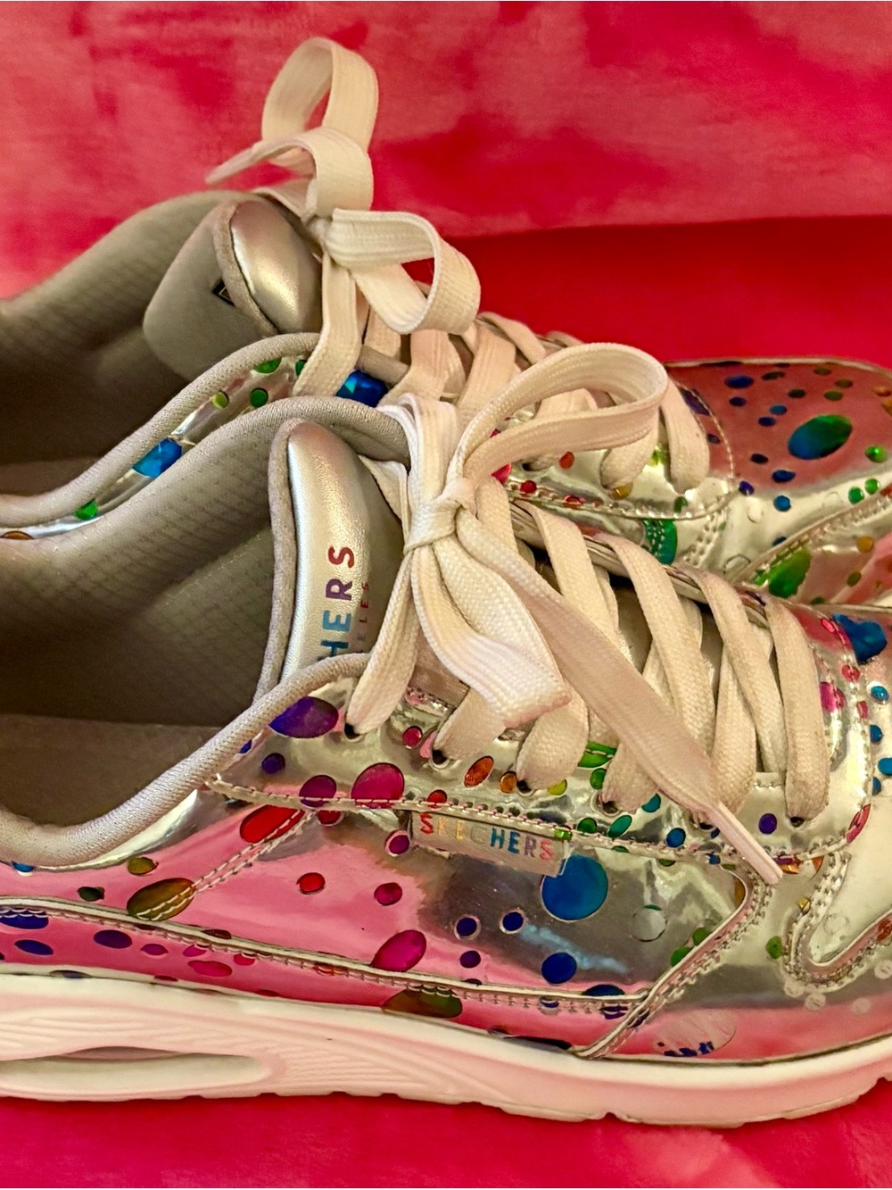 Skechers womenSilver Multicolor Gem Accent Sneakers - Picture 2 of 7